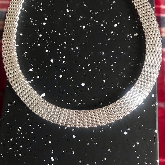 Jewelry - Sterling Silver Mesh Collar Necklace - Silver